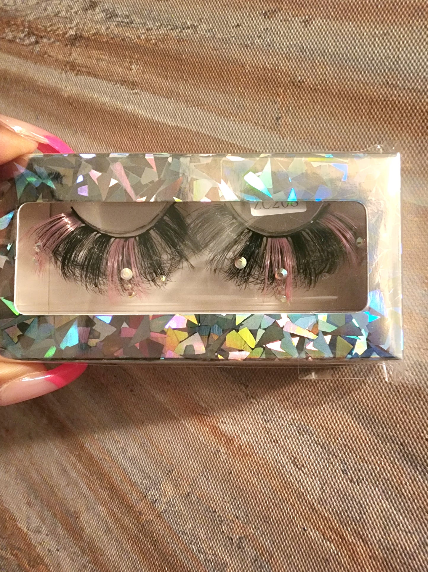 Color Rhinestone Mink Lash