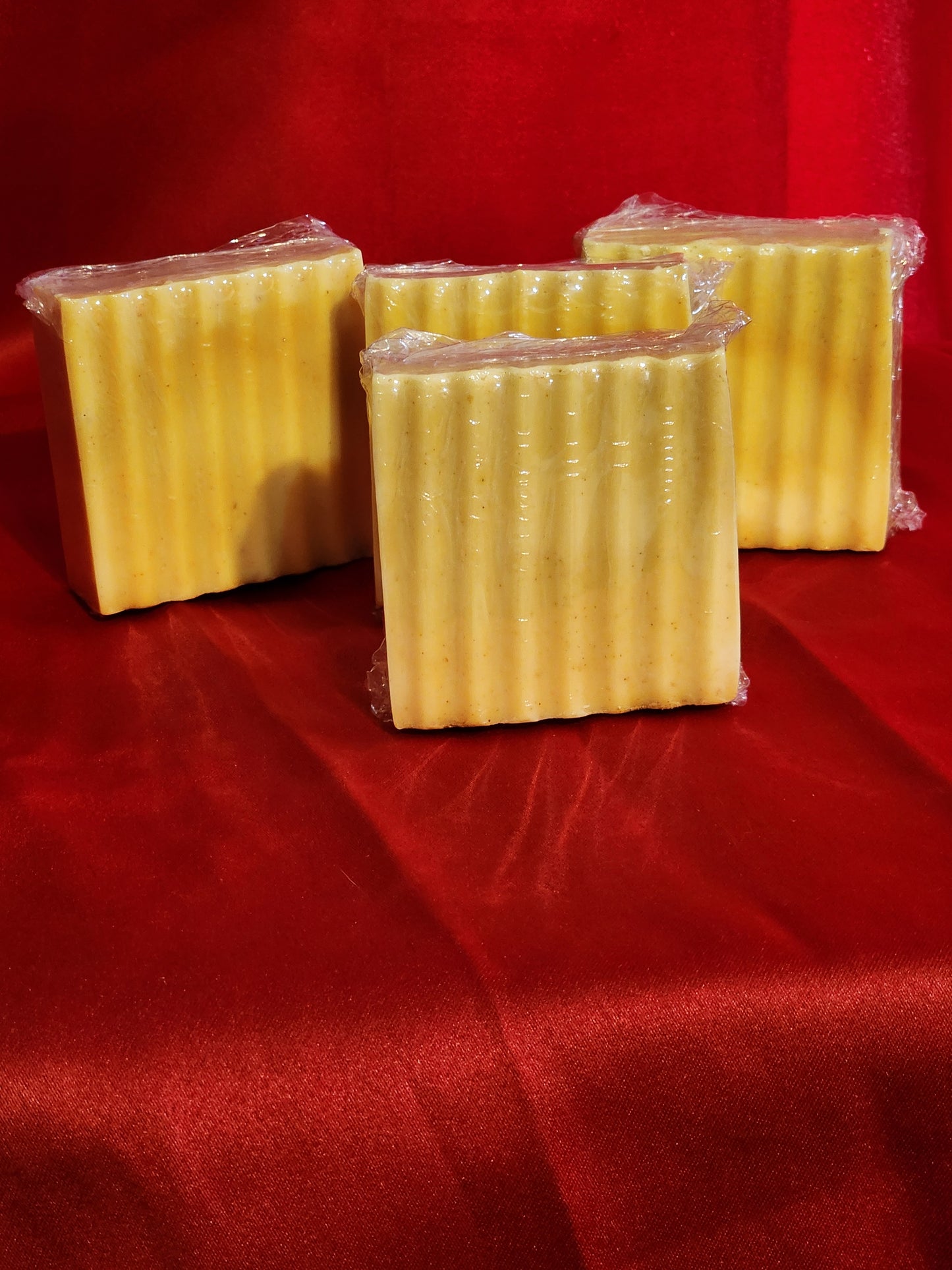 Honey, Oatmeal, Turmeric, and Rosemary soap bar