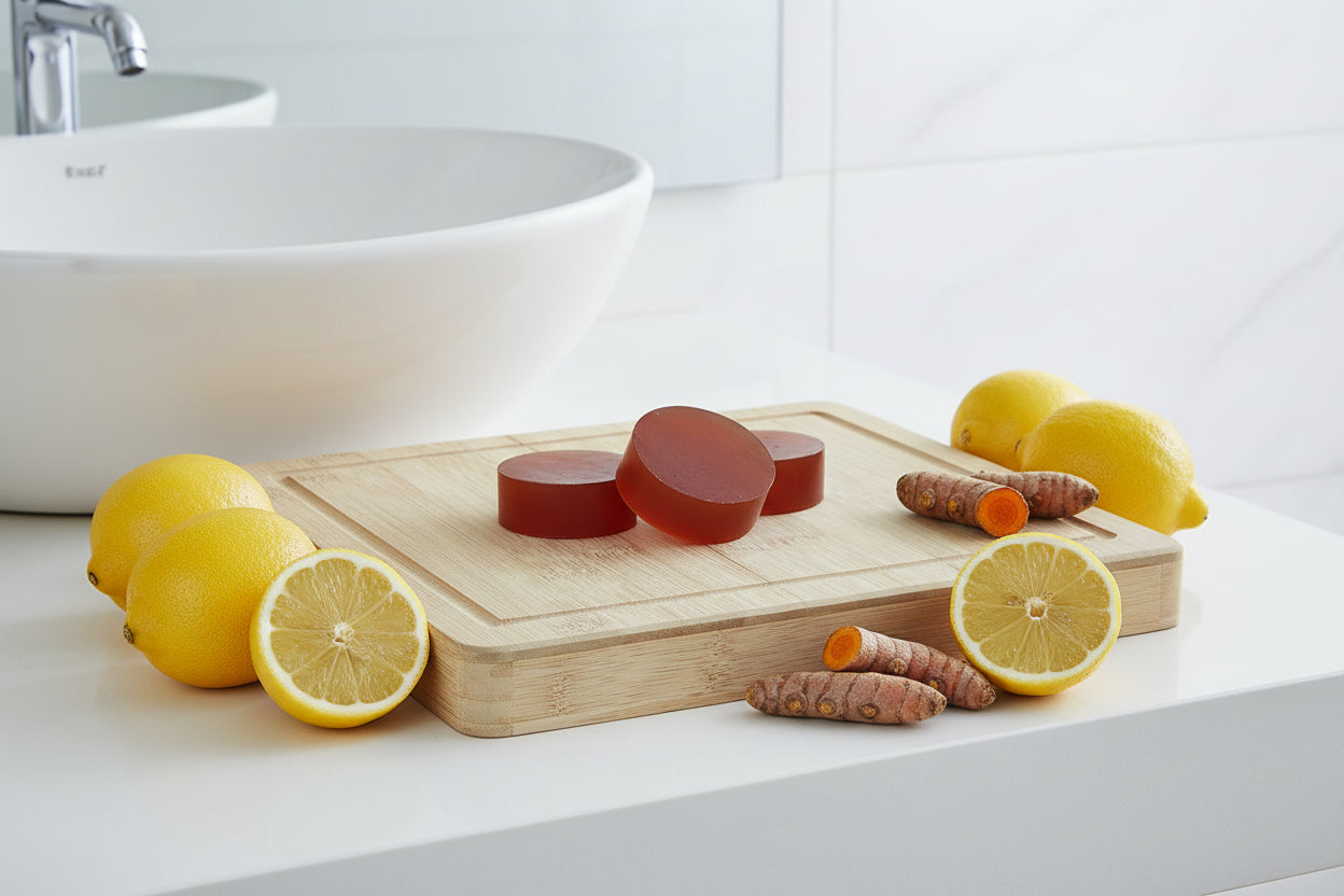 Sample size turmeric and lemon soap