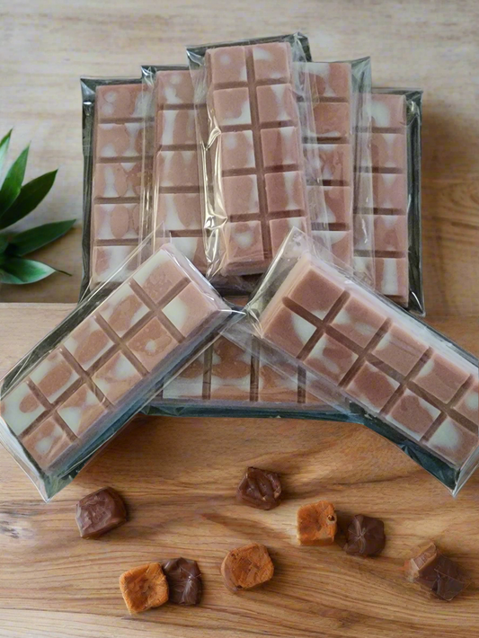 Warm brownie & hot fudge wax melt snap bars